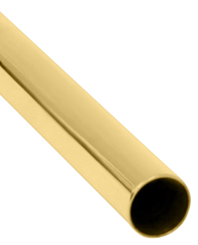 Cut to Length Polished Brass foot rail tubing 2.0 OD